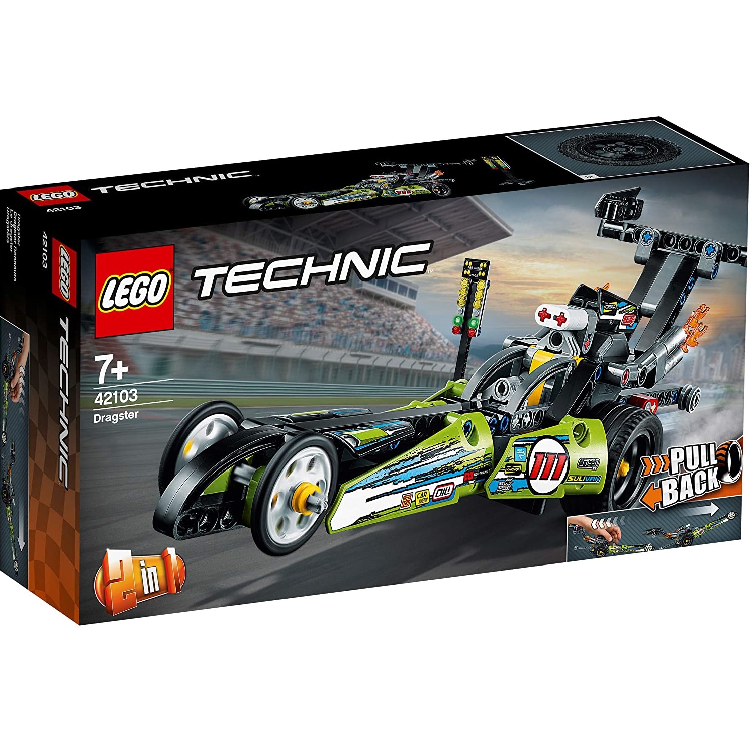 Dragster Lego Technic 42103, 7+ ani, Lego
